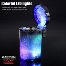 Özgürce Renkli LED Işıklı Otomobil Küllük, Şık ve Fonksiyonel Araç Aksesuarı