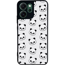 Scaleta Case Reno 14F Uyumlu Panda Tasarımlı Glossy Mat Siyah Silikon Telefon Kılıfı