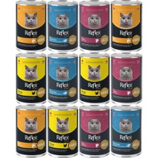 Reflex Plus Karışık Yetişkin Kedi Konservesi 400 Gr*12 Adet