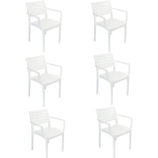 Norino Mandella Cafe Koltuk (6 Adet) Beyaz