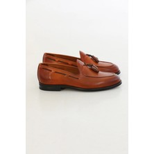 Faruk Balkanas Klass Model Püskül Detaylı Hakiki Deri Loafer Ayakkabı