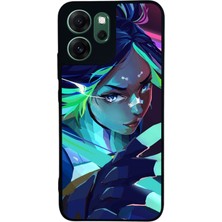 Scaleta Case Reno 14F Uyumlu Valorant Tasarımlı Glossy Mat Siyah Silikon Telefon Kılıfı