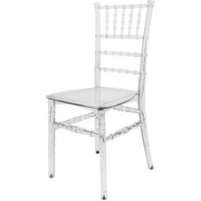 Norino Mandella Karmen Şeffaf Kırılmaya Dayanıklı Sandalye Model 1 (4 Adet)