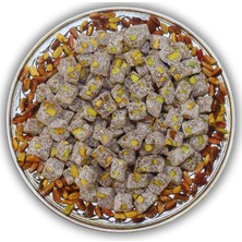 Hindistan Cevizli Antep Fıstıklı Çifte Kavrulmuş Lokum Helal-Vegan-Glütensiz-Jelatinsiz 400 gr