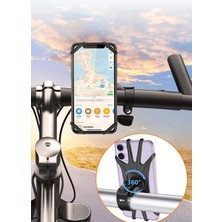 Thentech Bisiklet ve Scooter Uyumlu Silikon Esnek Telefon Tutucu