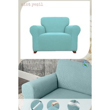 UY STYLE Likrali Tekli Koltuk Kılıfı ,esnekli Lastikli Koltuk Örtüsü Pitikare Desen Tek Kişilik