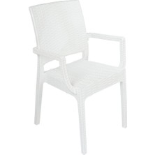 Norino Mandella Elit Rattan Koltuk (4 Adet) Beyaz