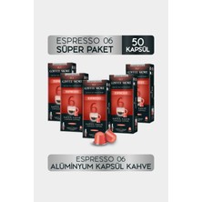 Coffee More 6 Espresso Kapsül Kahve 10 x 5 Paket ( 50 Adet ) Nespresso Uyumlu