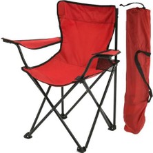 Norino Mandella Rejisör Kamp Sandalyesi Piknik, Plaj, Balıkçı,bahçe,balkon Sandalyesi Kırmızı (1 Ad