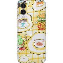 Lelia Samsung Galaxy S25 Edge Uyumlu Baskılı Şeffaf Telefon Kılıfı | Koleksiyon: Snacktoon Delight