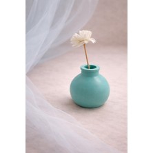 Atiye Studio El Yapımı Mini Taş Tozu Yuvarlak Vazo – Modern Minimal Dekoratif Vazo Ev Aksesuarı