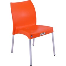 Norino Mandella Nil Sandalye Alüminyum Ayaklı Turuncu