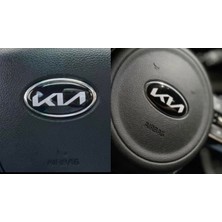 Özgürce Yeni Beyaz Direksiyon Logo Amblem, Kia Ceed, Sportage, Rio, Cerato Için