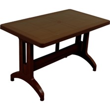 Norino Mandella 70X120 Zeugma Rattan Masa (Plastik Ayak) Kahverengi