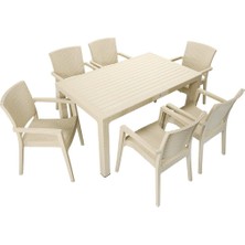 Norino Mandella Elit Rattan 90X150 Zeus Koltuk Masa Takımı Çölbeji