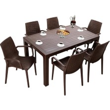 Norino Mandella Elit Rattan 90X150 Nirvana Koltuk Masa Takımı