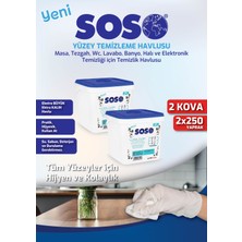 Storozde 2 Adet x 250 Yaprak - Soso Kova Beyaz Sabun Kokulu Sirkeli Karbonatlı Yüzey Temizleme Mendili