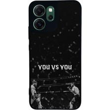 Scaleta Case Reno 14F Uyumlu Ufc Tasarımlı Glossy Mat Siyah Silikon Telefon Kılıfı