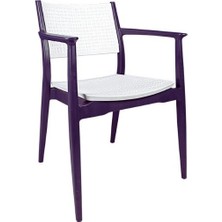 Norino Mandella Irmak Çift Renk Koltuk (4 Adet) Gövde Antrasit- Oturma/sırt Beyaz