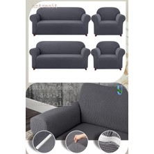 UY STYLE Likrali Koltuk Kılıfı ,esnekli Lastikli Koltuk Örtüsü Pitikare Desen 3+3+1+1takım