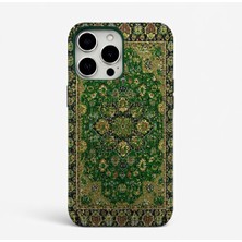 Zawa iPhone 15 Pro Uyumlu El Yapımı Kilim Desenli Dokuma Kumaş Telefon Kılıfı - Halı Motifli Kapak