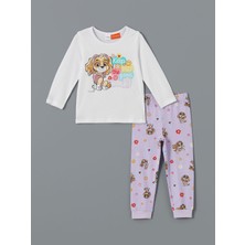 Lc Waikiki Yeni Sezon Bisiklet Yaka Paw Patrol Baskılı Kız Çocuk Pijama Takım