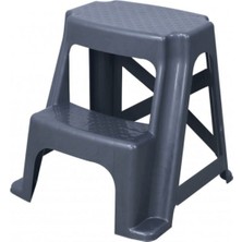 Norino Mandella Sağlam Plastik Basamaklı Tabure Metalize