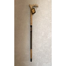 Normadia Renkli Desenli Ahşap Yürüyüş Bastonu Şık ve Dayanıklı Tasarım