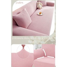 UY STYLE Likrali Koltuk Kılıfı ,esnekli Lastikli Koltuk Örtüsü Pitikare Desen 3kişilik