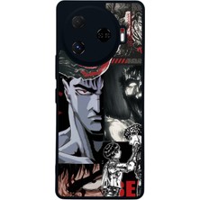 Scaleta Case Camon 30 Pro Uyumlu Berserk Tasarımlı Glossy Mat Siyah Silikon Telefon Kılıfı