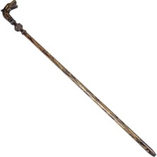 Normadia Siyah Bakır Hayvan Figürlü Işlemeli El Bastonu, Şık ve Zarif Tasarım