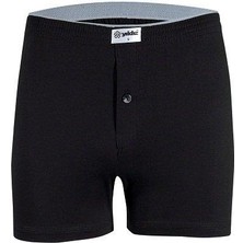 Yıldız 43 Erkek Rahat Bol Düğmeli %100 Pamuklu Düz Renk Havlu Bel Tekli Klasik Boxer