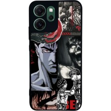 Scaleta Case Reno 14F Uyumlu Berserk Tasarımlı Glossy Mat Siyah Silikon Telefon Kılıfı