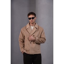 Essenza Erkek Kruvaze Yarım Kaşe Kaban