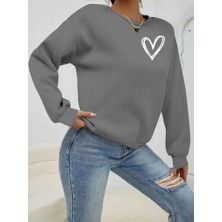 Queene Dreams Kadın Uzun Kollu Bisiklet Yaka Viskon Iki Iplik Bluz