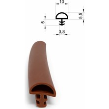 MAKPLASTİK FİTİL PROFİL P 082 Ahşap Kapı Kasa Fitili 6 Metre Kahverengi