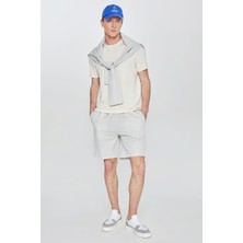 Altınyıldız Classics Pamuklu Standart Fit Normal Kesim Beli Bağlamalı Yan Cepli Örme Şort