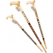 Normadia El Işlemeli Ahşap Baston, 90 Cm, Dayanıklı ve Şık Tasarım