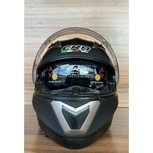 Crn Çene Açılır Kask Mat Siyah Xl