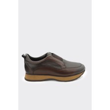 Derinet Hakiki Deri Lastik Bağcıklı Erkek Sneaker