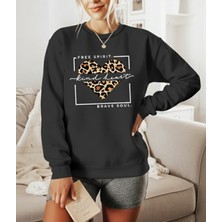 Queene Dreams Kadın Uzun Kollu Bisiklet Yaka Desenli Viskon Iki Iplik Bluz