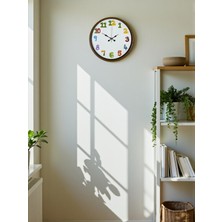 Tedaks 36 cm Kahverengi Çocuk Odası Duvar Saati