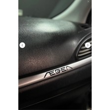 Banxtre Fiat Egea Için Siyah Renk Konsol Üstü Uyumlu Sticker (2 Adet)