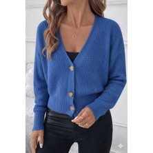 Queene Dreams Düğme Detay Triko Bluz