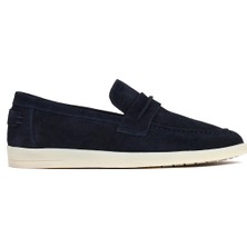Derimod Erkek Lacivert Süet Deri Loafer 26SFD680910
