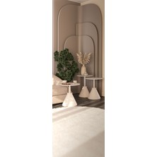 Smilesepet Pera Zigon Sehpa 3 'lü Set Vario Vizon Üst Tabla Traverten Desen