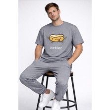 NEVERMIND Better Together Baskılı Sevgili Kombini Eğlenceli Romantik Çift Tişört Oversize Unisex Çift Kombin