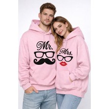 Nevermind Mr Mrs Baskılı Sevgili Kombini Oversize Hoodie Seti Unisex Sevgililer Günü Özel Tasarım