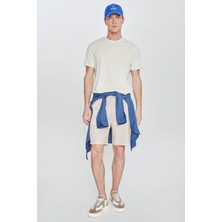 Altınyıldız Classics Pamuklu Standart Fit Normal Kesim Beli Bağlamalı Yan Cepli Örme Şort