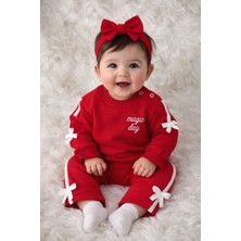 Lino Baby Fiyonk Detaylı %100 Pamuk Tam Kalıp Kız Bebek Takım